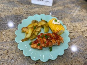 Sheet Pan BBQ Chicken with Corn and Potato Wedges – Julia Pacheco