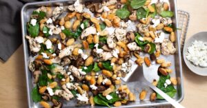 Sheet Pan Chicken Dinner with Mushrooms and Gnocchi – Cook the Story