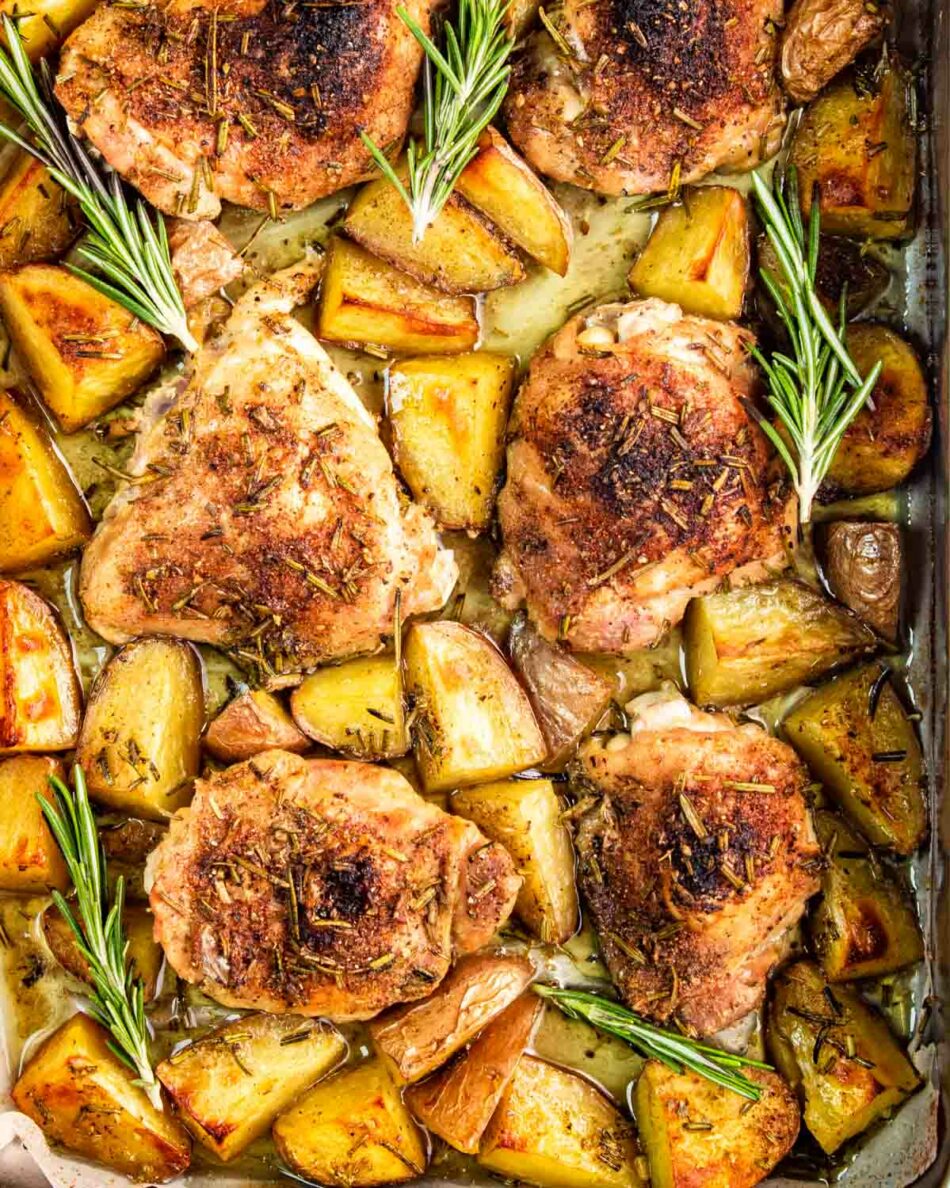 Sheet Pan Rosemary Chicken And Potatoes – Craving Home Cooked