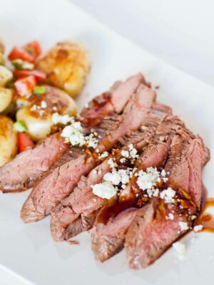 Grilled Flank Steak with Potatoes