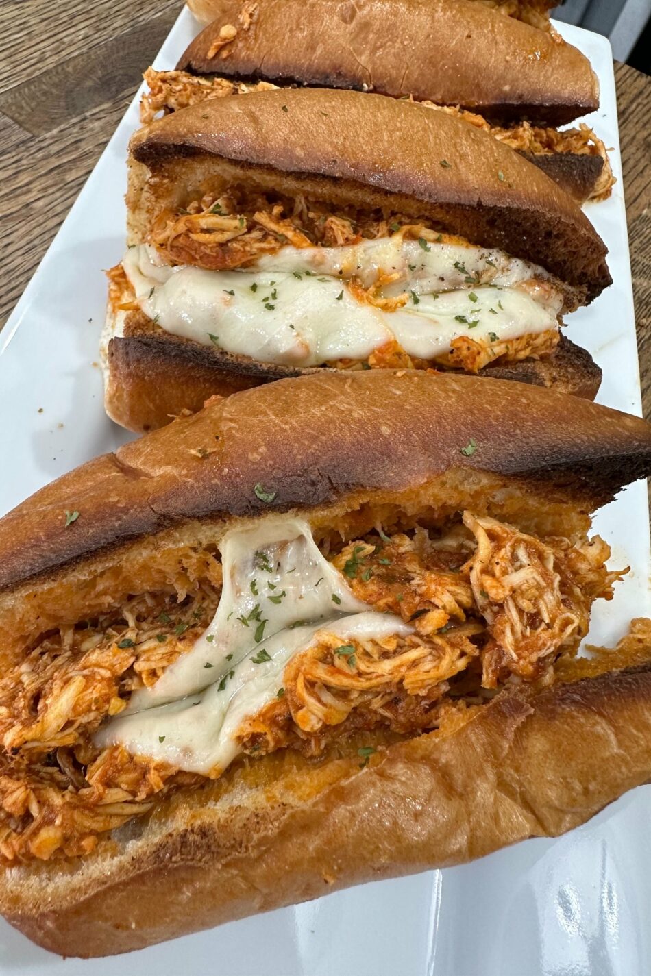 Crockpot Shredded Marinara Chicken Sandwiches — Cooking in the Midwest
