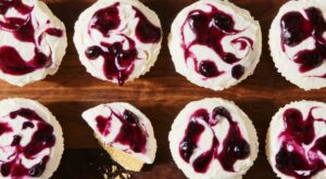 These Lemon-Blueberry Cheesecake Cupcakes Are Small But Mighty
