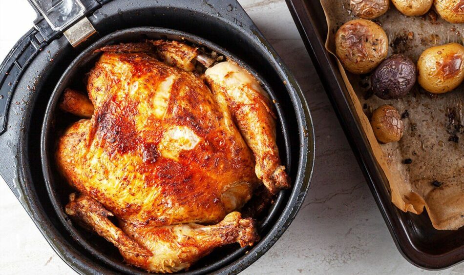 ‘Juicy and delicious’ roast chicken in the air fryer takes less than an hour
