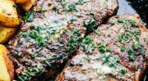 Skillet Garlic Butter Herb Steak and Potatoes | Grilled steak recipes, Good steak recipes, Easy steak recipes