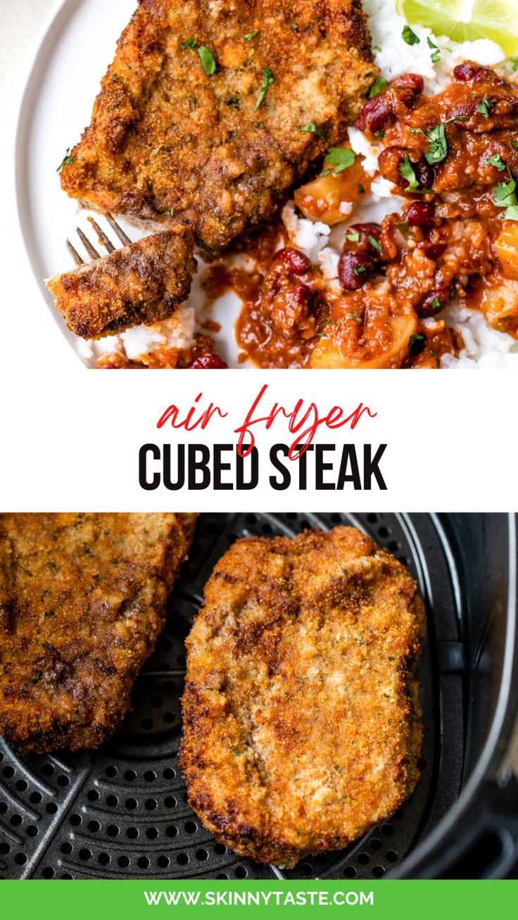Air Fryer Breaded Cubed Steak (Bistec Empanizado) | Recipe in 2023 | Cubed steak, Beef cube steak recipes, Pork cube steak recipes