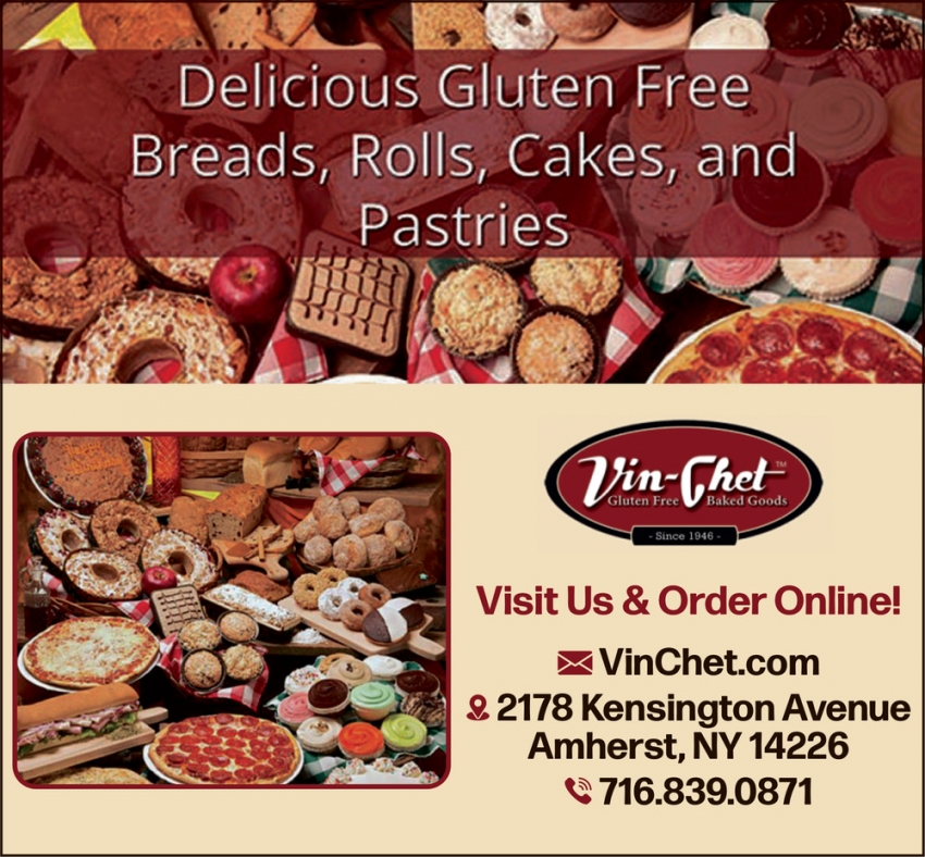 Delicious Gluten FREE Breads, Vinchet, Amherst, NY