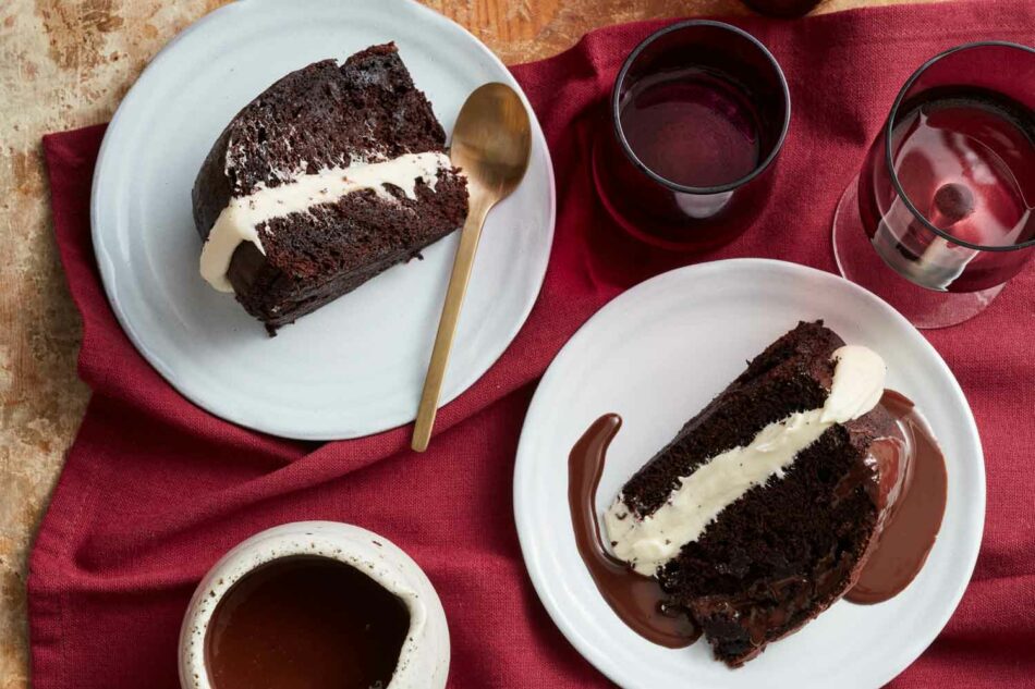 Karen Martini’s gluten-free chocolate cake with coconut icing