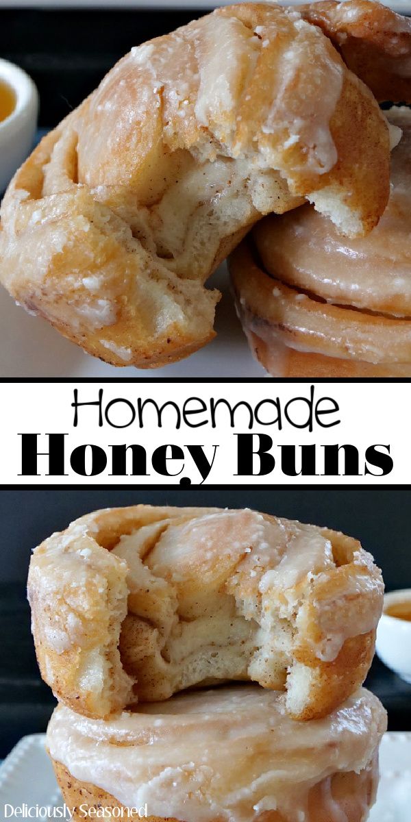 Homemade Honey Buns are delicious breakfast pastries that are loaded with cinnamon, vanilla, and honey fl… | Homemade honey bun recipe, Honey buns, Breakfast sweets