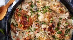 Easy Chicken Fricassee Recipe: The Creamy Wine Sauce Is to Die For | Poultry | 30Seconds Food