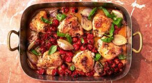 Easy Chicken Thighs with Cherry Tomatoes and Pernod