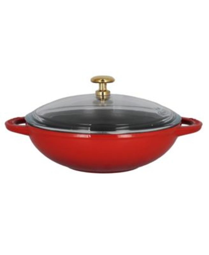 Chasseur French Enameled Cast Iron 7″ Wok with Glass Lid | Westland Mall