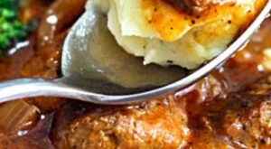 Salisbury Meatballs and Mashed Potatoes | Recipe | Ground beef recipes easy, Beef recipes, Beef recipes easy
