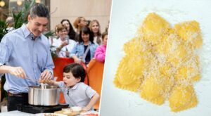 Chef Stefano Secchi makes homemade pasta with his son for Father’s Day