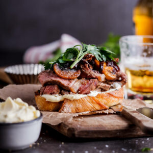 Steak sandwich with whipped goat’s cheese butter – Simply Delicious