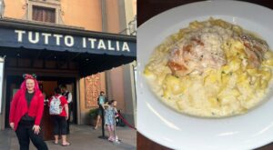 My party of 2 spent  at an Italian restaurant in Disney World, and the upscale meal was worth the scramble to get a reservation