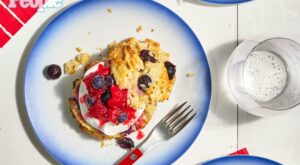 John Kanell Shares His Red, White and Blue Raspberry and Blueberry Shortcakes