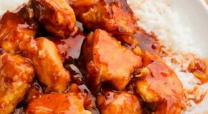 Easy Orange Chicken in a white bowel | Easy orange chicken, Orange chicken and rice recipe, Easy chicken dinner recipes
