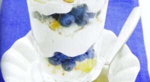 Sweet/tart blueberries stars of luscious parfait