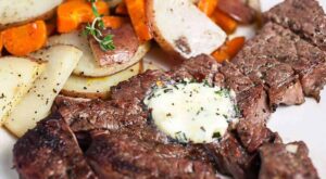 Tender Grilled Chuck Steak Recipe with Compound Butter