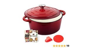David Martinez on LinkedIn: Overmont 5.5QT Enameled Cast Iron Dutch Oven with Lid Cookbook Heavy-Duty…