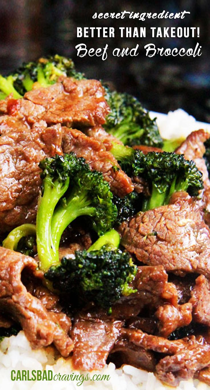 Secret Ingredient, Better Than Takeout! Beef and Broccoli | Tender slices of beef that are SO juicy, SO flavorful as th… | Carlsbad cravings, Recipes, Asian recipes