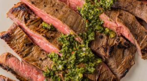 The Best Smoked Flank Steak (with Chimichurri Sauce!)