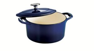 Tramontina Gourmet 3.5 qt. Round Enameled Cast Iron Dutch Oven in Gradated Cobalt with Lid 80131/074DS – The Home Depot