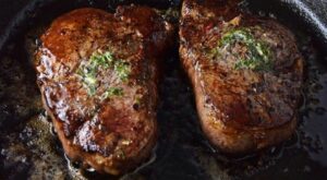 PAN-SEARED FILET MIGNON WITH GARLIC & HERB BUTTER RECIPE | The Manly Club | Filet mignon recipes, Herb butter recipe, Recipes