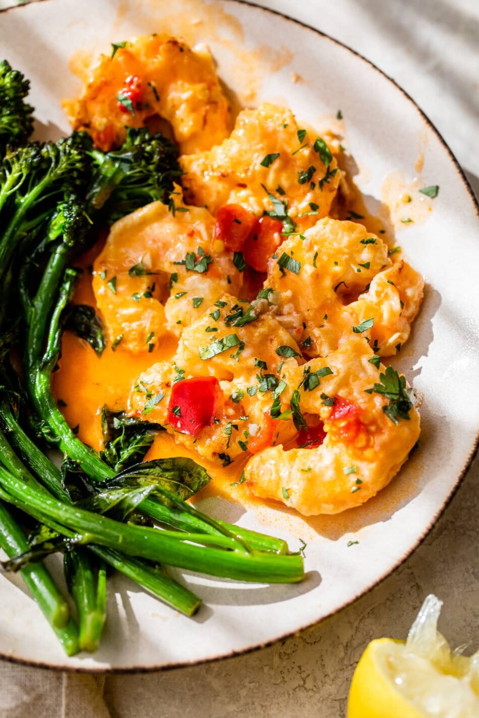 Spicy Shrimp Francese with Calabrian Chili