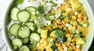 Creamy Coconut Chickpea Curry with Sweet Corn & Zucchini | Recipe in 2023 | Chickpea coconut curry, Chickpea curry, Chickpea