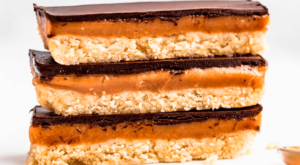 Healthy Peanut Butter Twix Bars (gluten free!) | Ambitious Kitchen