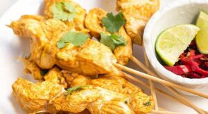 Spicy Peanut Chicken Satay with Cucumber Salad | Foodal | Recipe | Chicken dinner recipes, Chicken dinner, Delicious chicken dinners