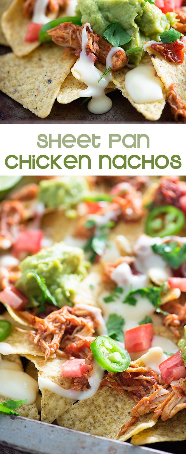 Sheet Pan Chicken Nachos | Recipe | Slow cooker shredded chicken, Sheet pan recipes, Best chicken recipes – B R Pinterest