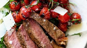 Grilled steak with blistered tomatoes – Simply Delicious | Recipe | Recipes, Easy steak recipes, Food