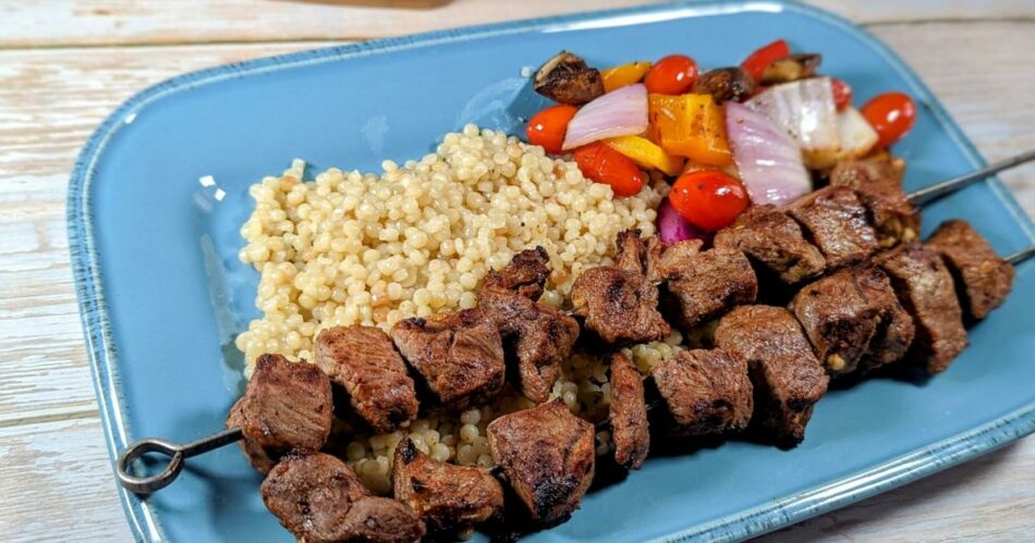 Easy steak kabobs with grilled veggies