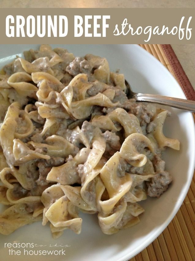 Ground Beef Stroganoff Recipe (with Pictures) | Recipes, Ground beef stroganoff, Beef recipes