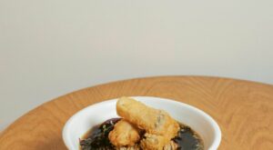 Kelp soup noodles with aubergine tempura is your new go-to comfort food