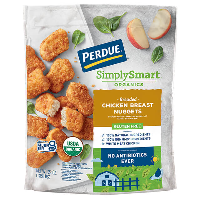 PERDUE® SIMPLY SMART® ORGANICS Breaded Chicken Breast Nuggets Gluten Free (22 oz.) | 84656