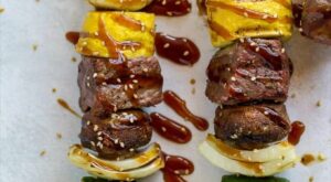 Traeger Grilled Steak Kabobs – Easy Steak Kabob Recipe with vegetables | Recipe | Grilled kabob recipes, Kabob recipes, Steak kabobs