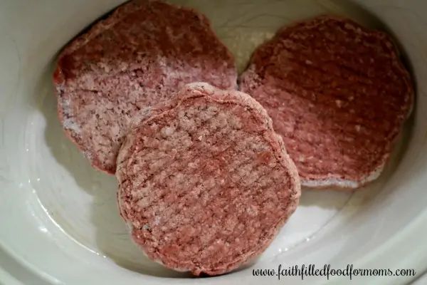 Crockpot Salisbury Steak with Frozen Hamburger Patties | Recipe | Slow cooker salisbury steak, Salisbury steak crockpot, Easy steak recipes