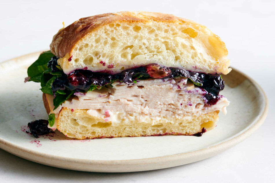 Turkey Sandwich With Savory Blueberry Jam Recipe