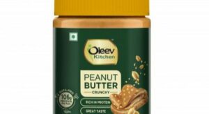 Oleev Kitchen Peanut Butter CRUNCHY | Rich in Protein | Gluten Free | 100% Vegan | No Artificial Flavour, 410 g | Dealsmagnet.com