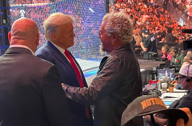 Guy Fieri happily greets Donald Trump at UFC Las Vegas, receives backlash | Photos – Opoyi
