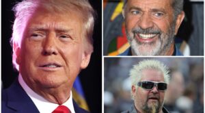 Donald Trump hangs out with Guy Fieri and Mel Gibson at UFC in Las Vegas
