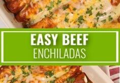 These easy ground beef enchiladas with red sauce are one of our family’s favorites! I alw… | Ground beef recipes easy, Beef recipes for dinner, Easy beef enchiladas