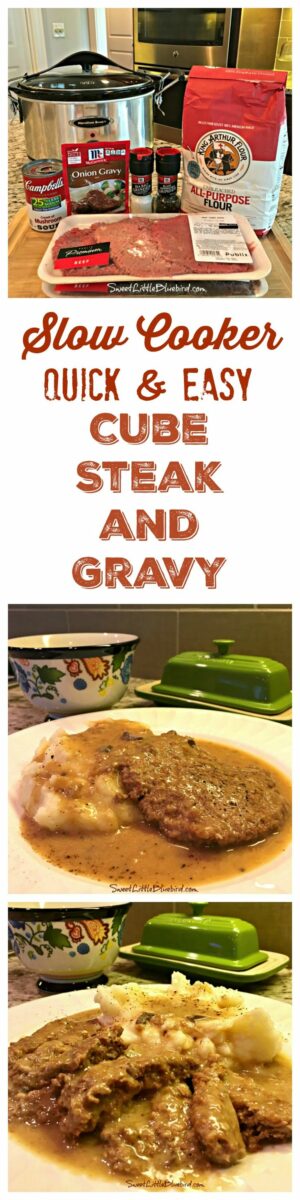 Slow Cooker Cube Steak and Gravy (Quick & Easy) | Cube steak recipes, Cube steak and gravy, Crockpot recipes slow cooker