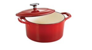 Tramontina Gourmet 3.5 qt. Round Enameled Cast Iron Dutch Oven in Gradated Red with Lid 80131/046DS – The Home Depot
