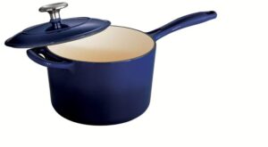 Tramontina Gourmet 2.5 qt. Enameled Cast Iron Sauce Pan in Gradated Cobalt with Lid 80131/070DS – The Home Depot