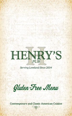 Gluten Free Menu – Henry’s Pub