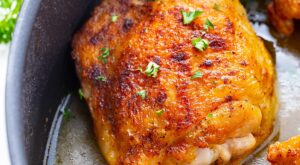 Pan Fried Chicken Thighs | Wholesome Yum | Easy healthy recipes. 10 ingredients or less.